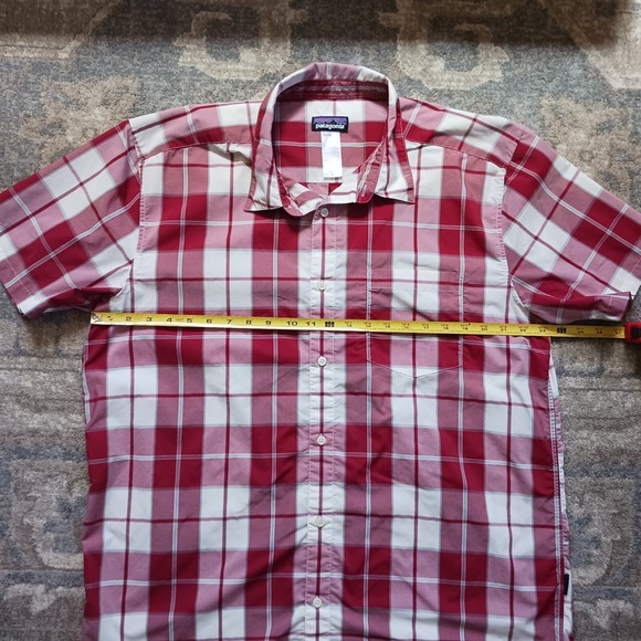 Patagonia Button Up Shirt Men's XL Red Plaid Breathable Short Sleeve, Causal - Picture 5 of 8